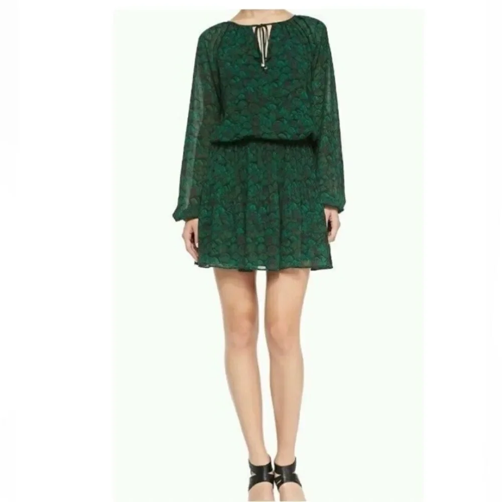 Michael Kors Green Long Sleeve Dress, XS
